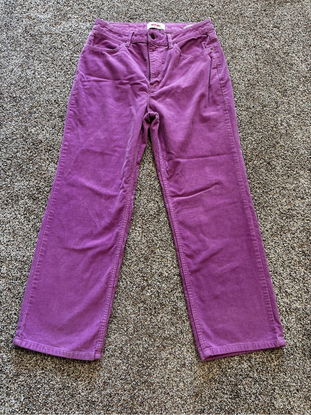 Wrangler High-rise Purple Rodeo Straight Corduroy Crop Pants EUC Women’s 8